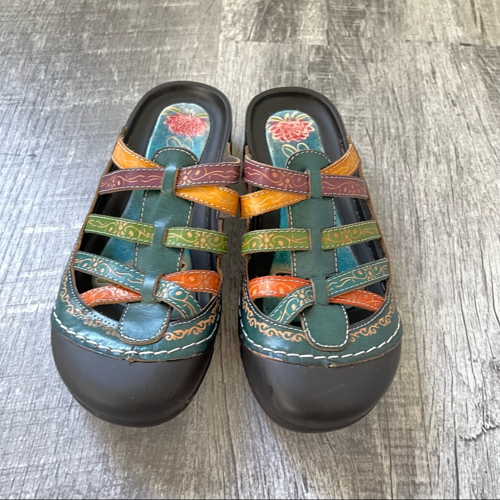 Elite by Corkys Sandals Mules Multicolor Size 9